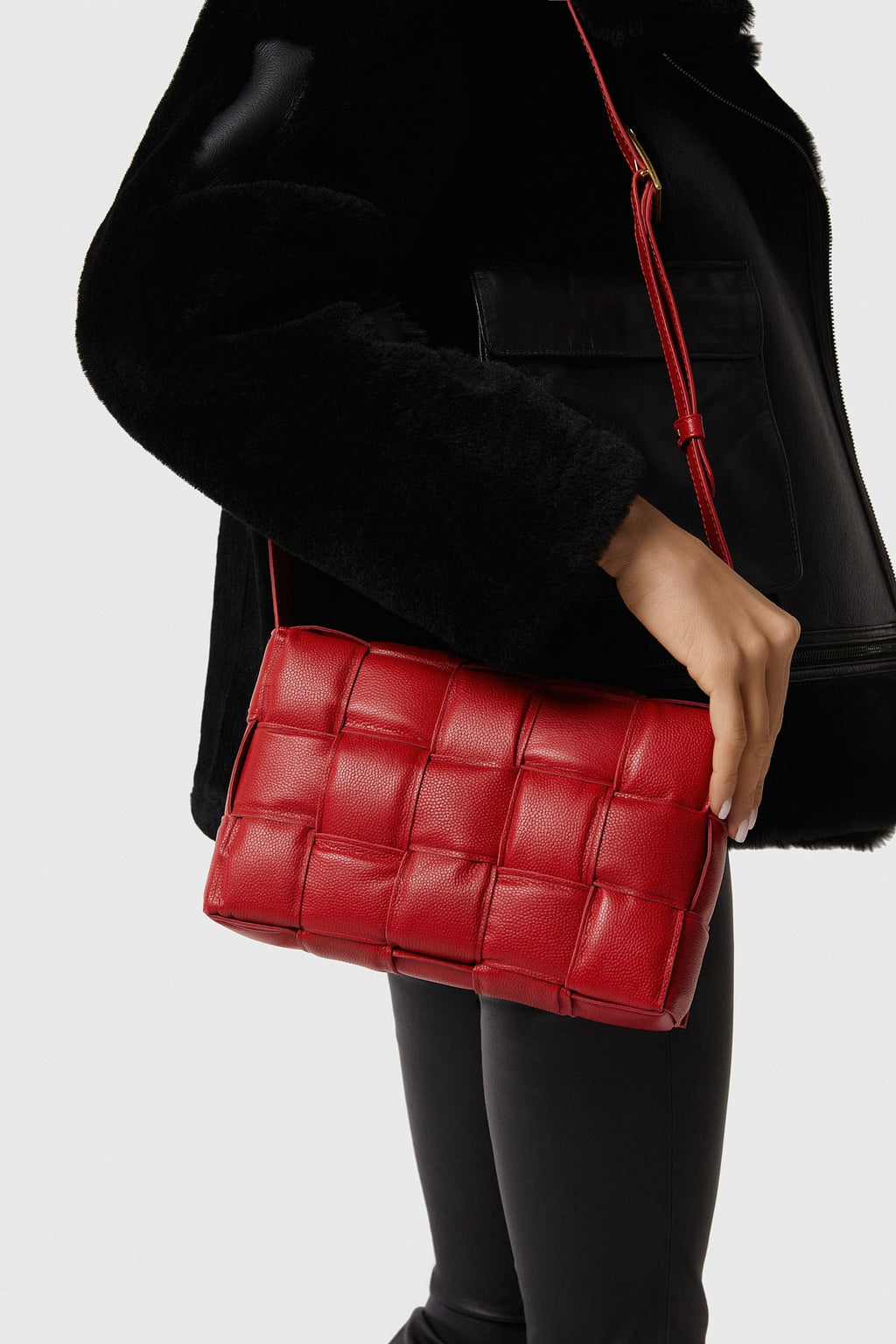 Hoxton Red Pebbled Leather Handbag