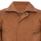 Mens Leather Bluson Tailored Bomber Jacket