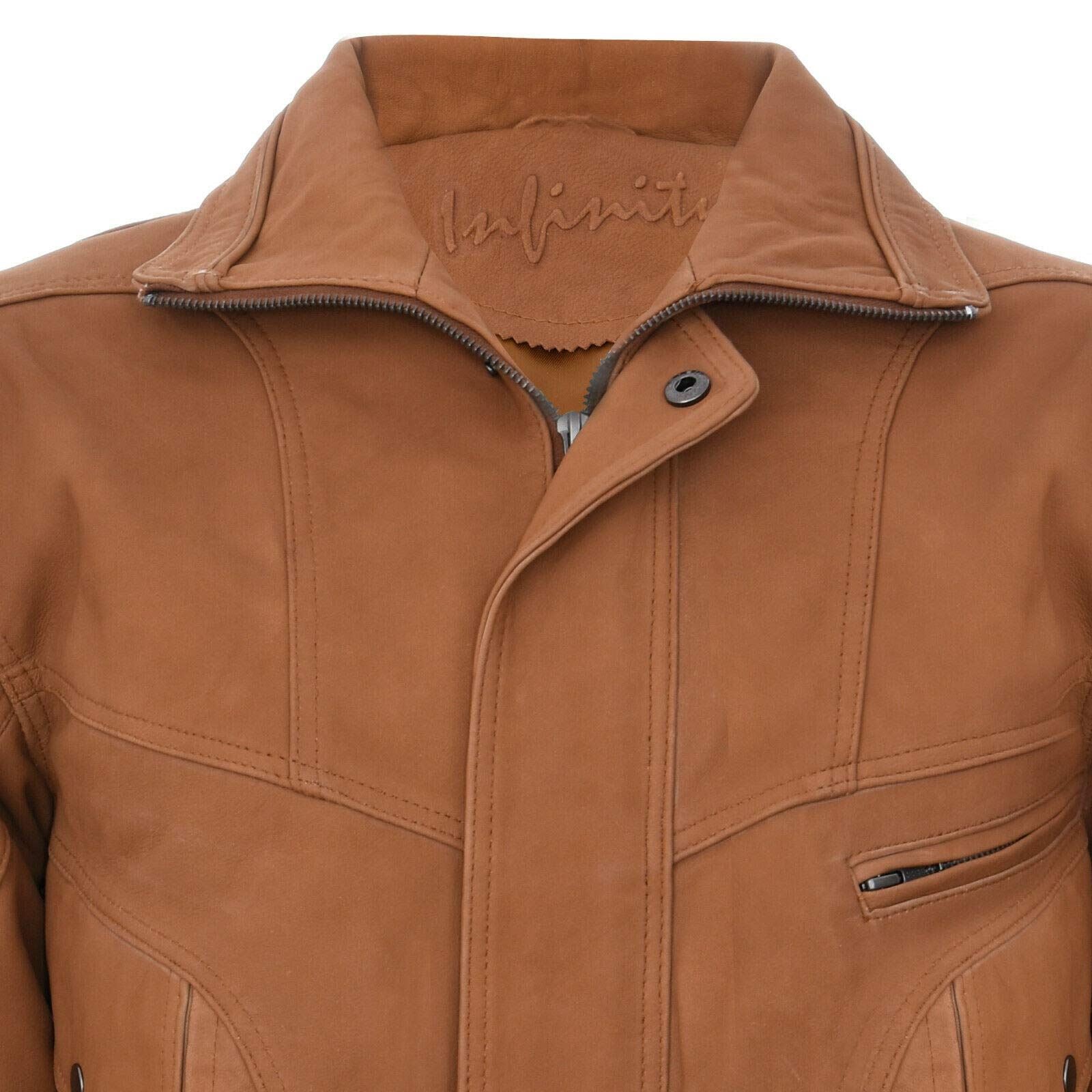 Mens Leather Bluson Tailored Bomber Jacket