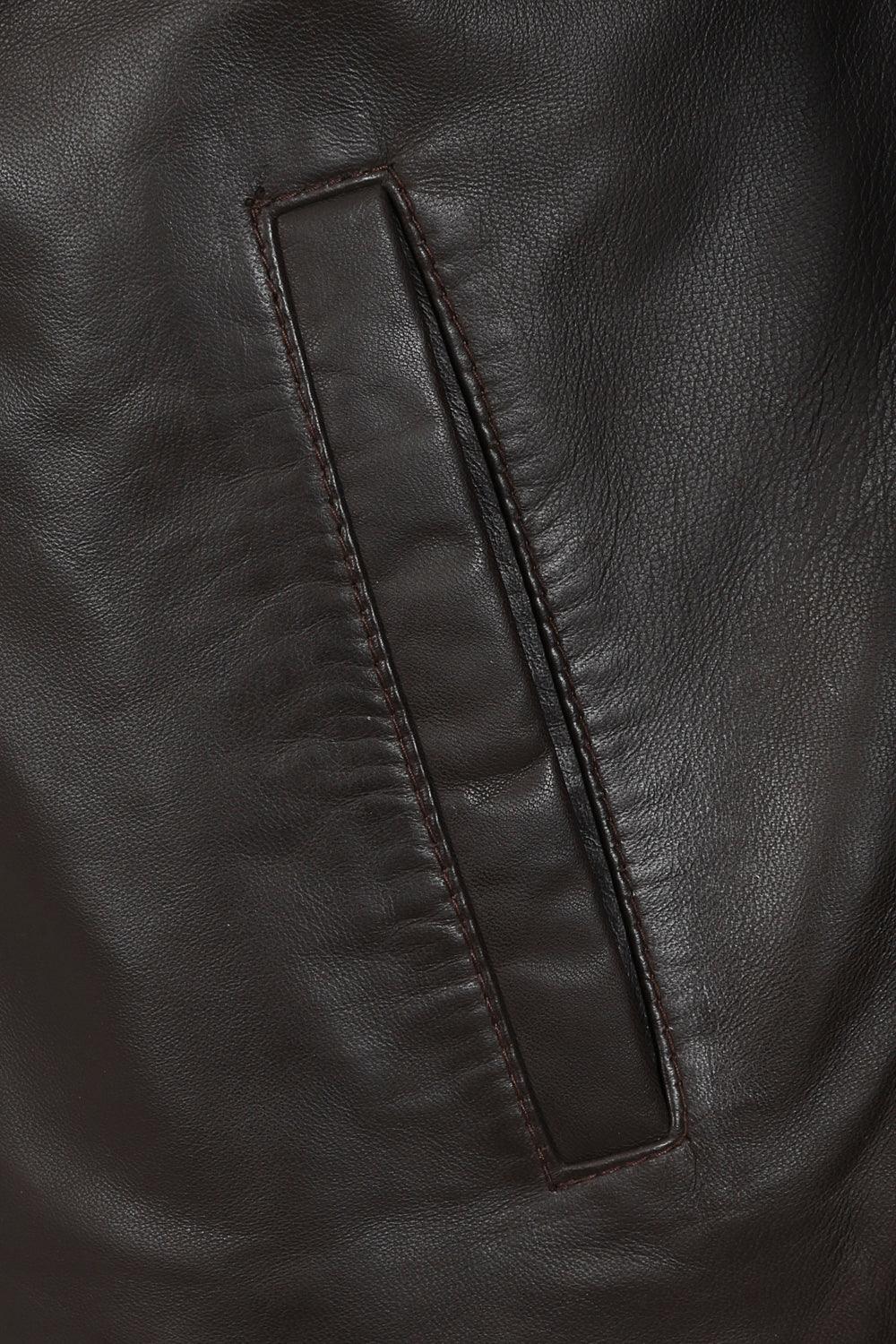 ANDREW Men's Premium Lamb Nappa Leather Jacket - Black Classic