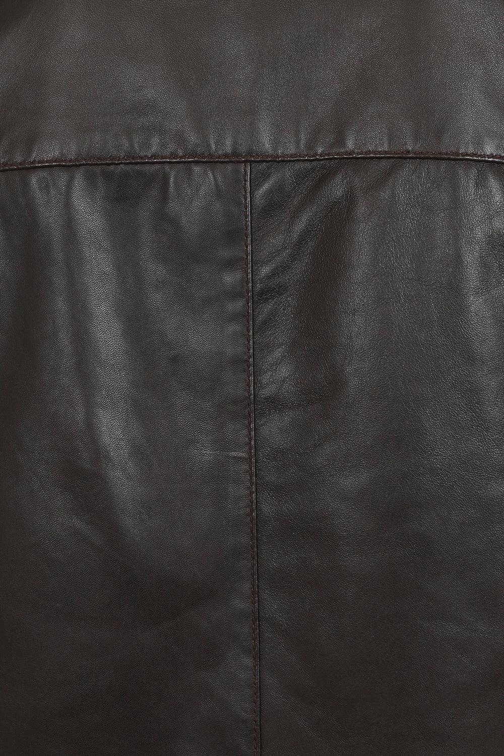 ANDREW Men's Brown Lamb Nappa Leather Jacket - Classic Design