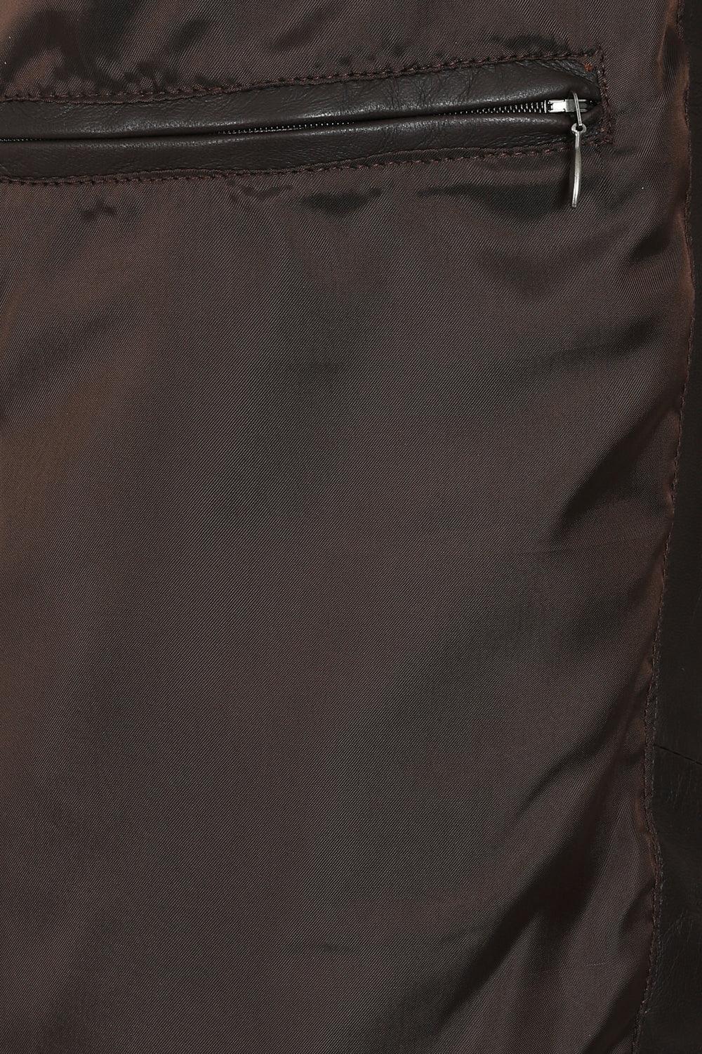 ANDREW Men's Brown Lamb Nappa Leather Jacket - Classic Design