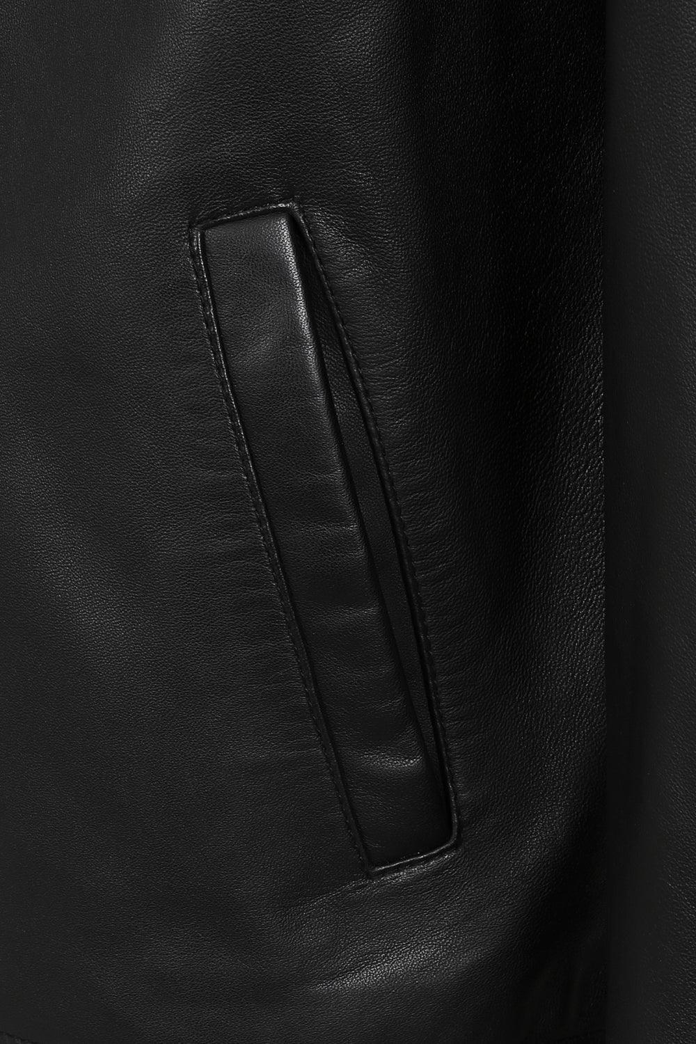 ANDREW Men's Premium Lamb Nappa Leather Jacket - Black Classic