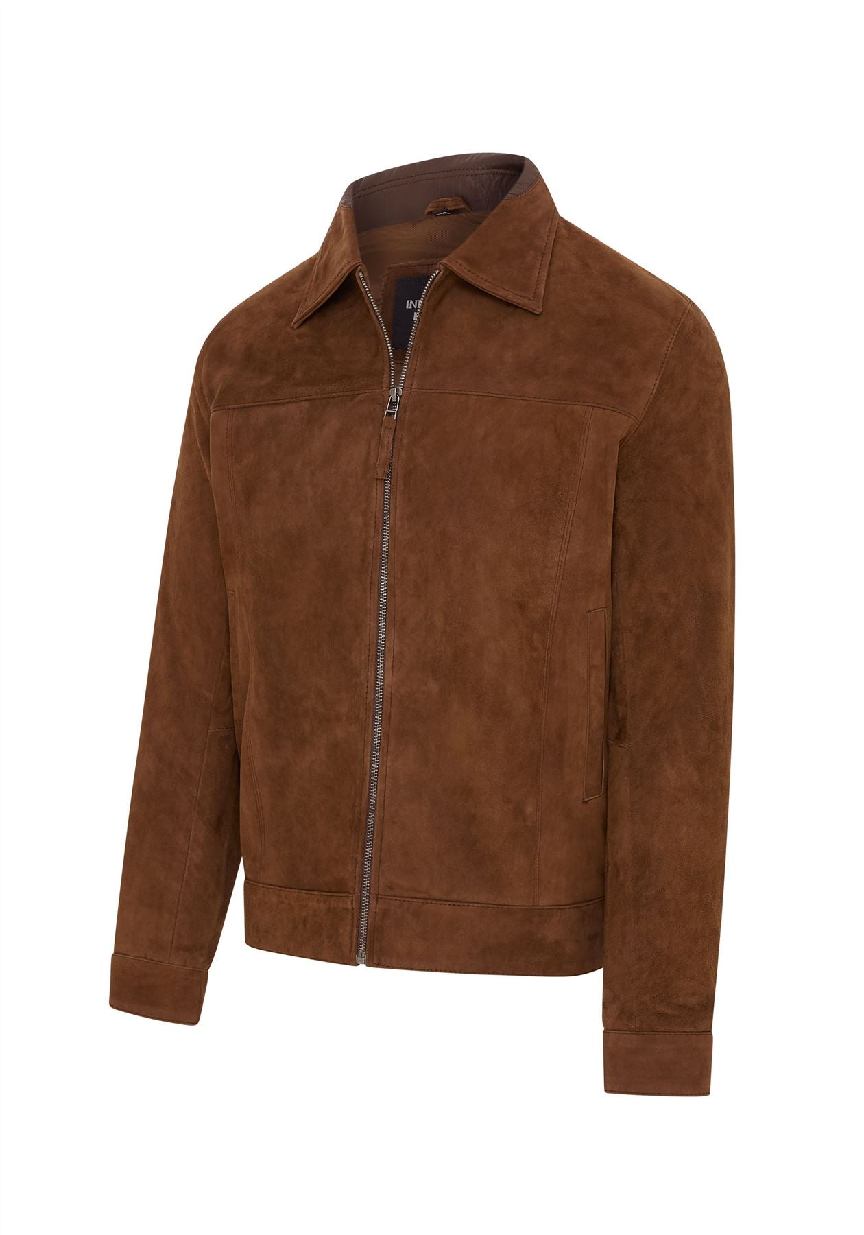 Mens Retro Classic Suede Leather Harrington Biker Jacket - Bryne