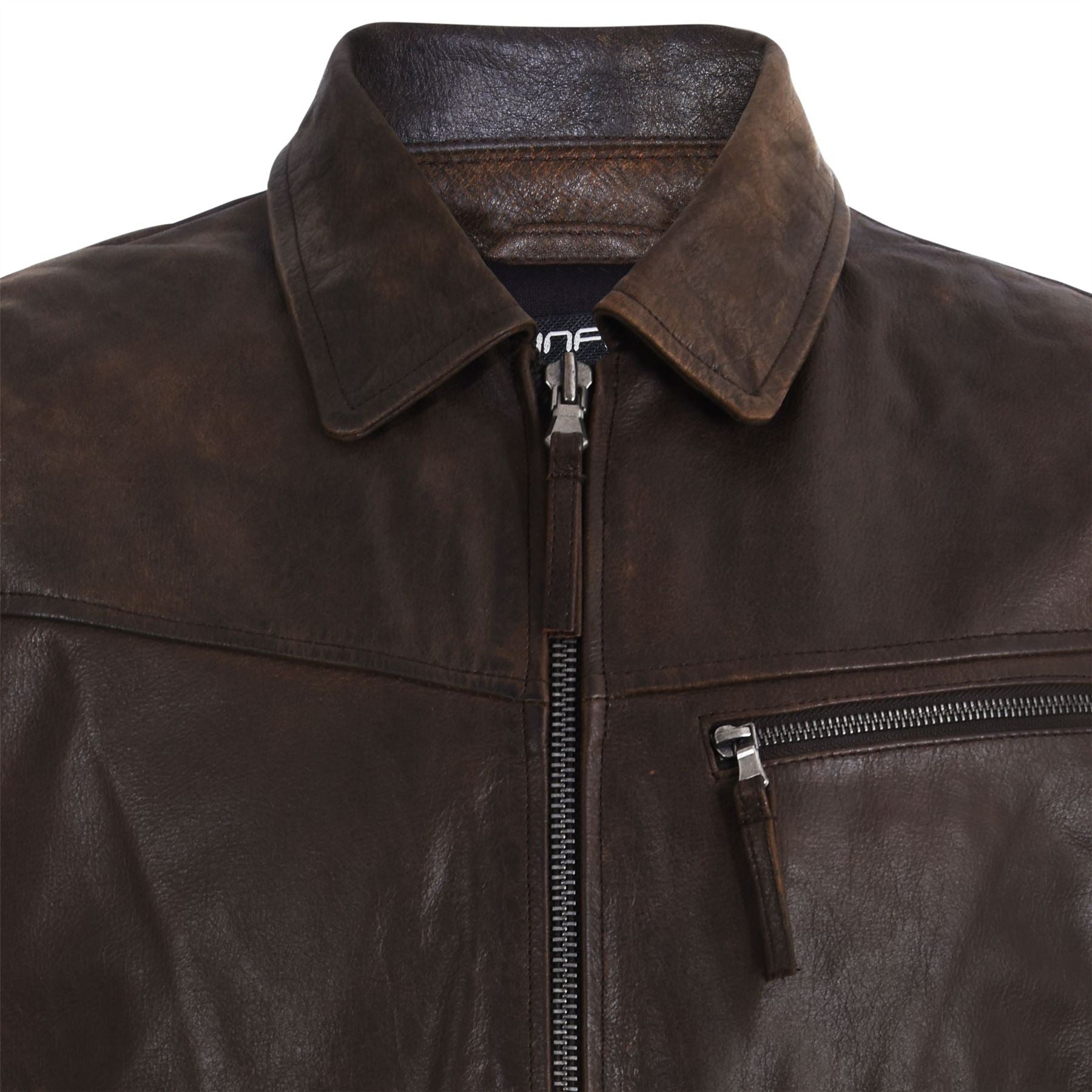 Men's Harrington Cow Hide Leather Jacket-Lima