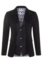 Womens 1920s Black Wool Classic Retro Vintage Blazer