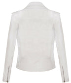 Womens Cowhide Leather Biker Jacket-Mansfield