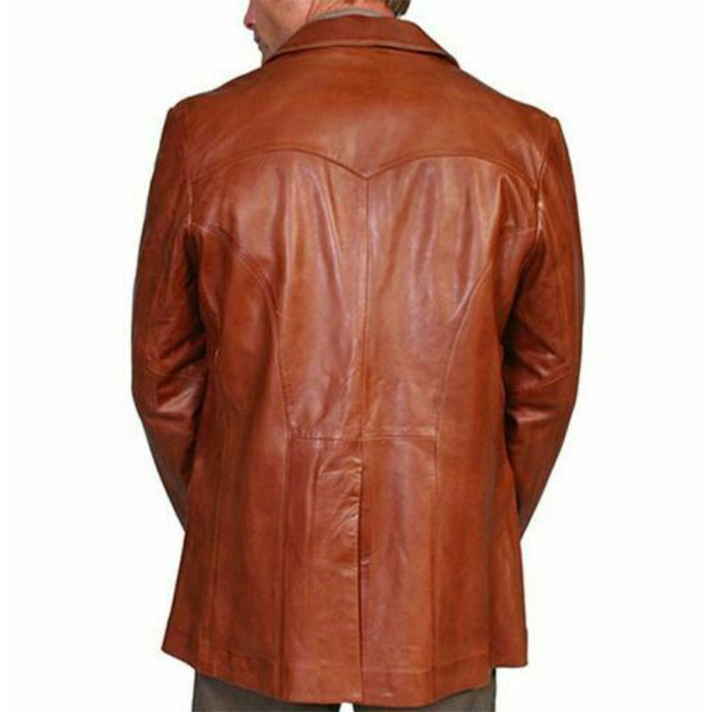 Scully Men's Lamb Leather Blazer Big Medium Brown 50 REG