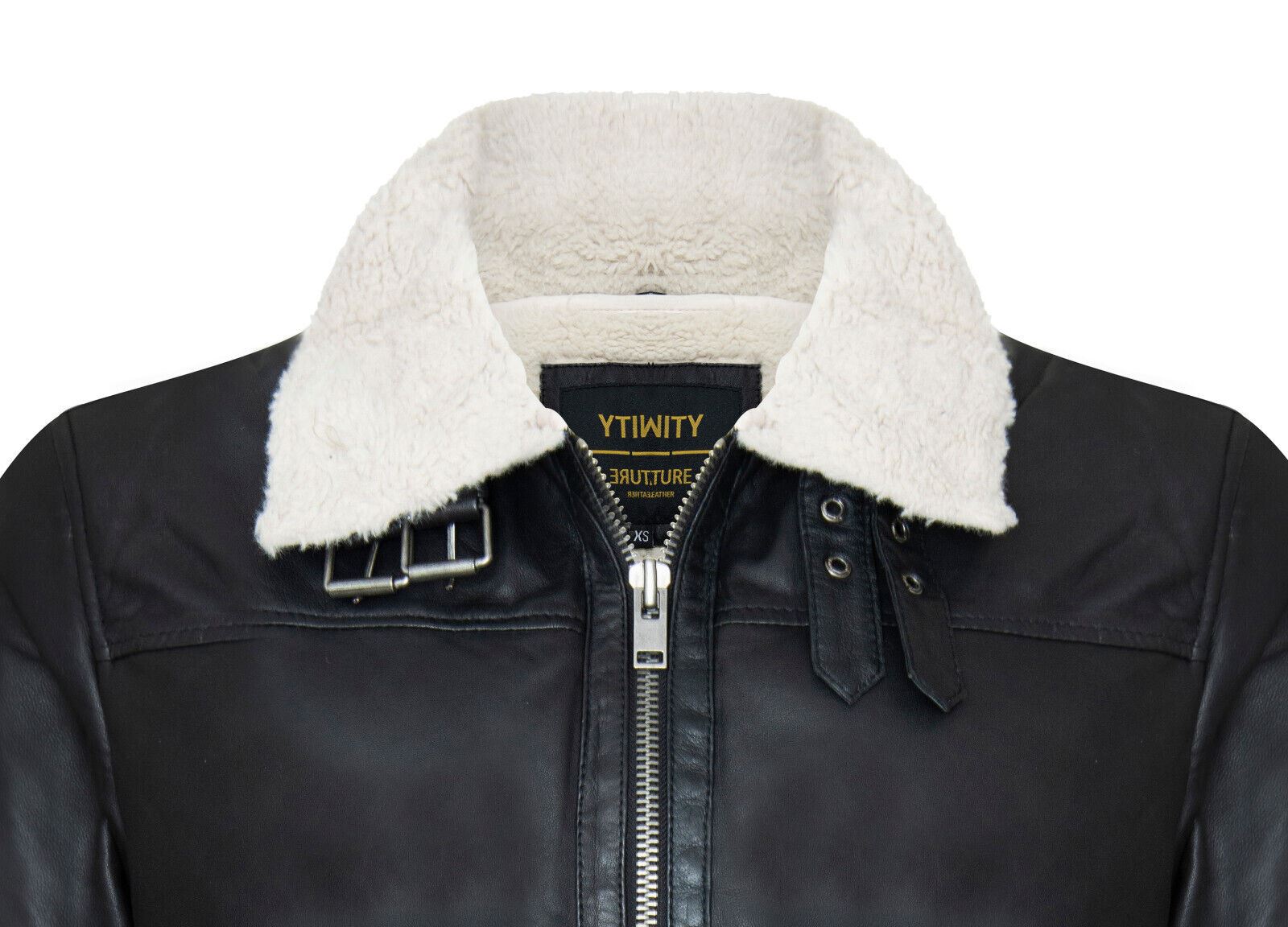 Men's Leather Quilted Biker Puffer Jacket - Brasília