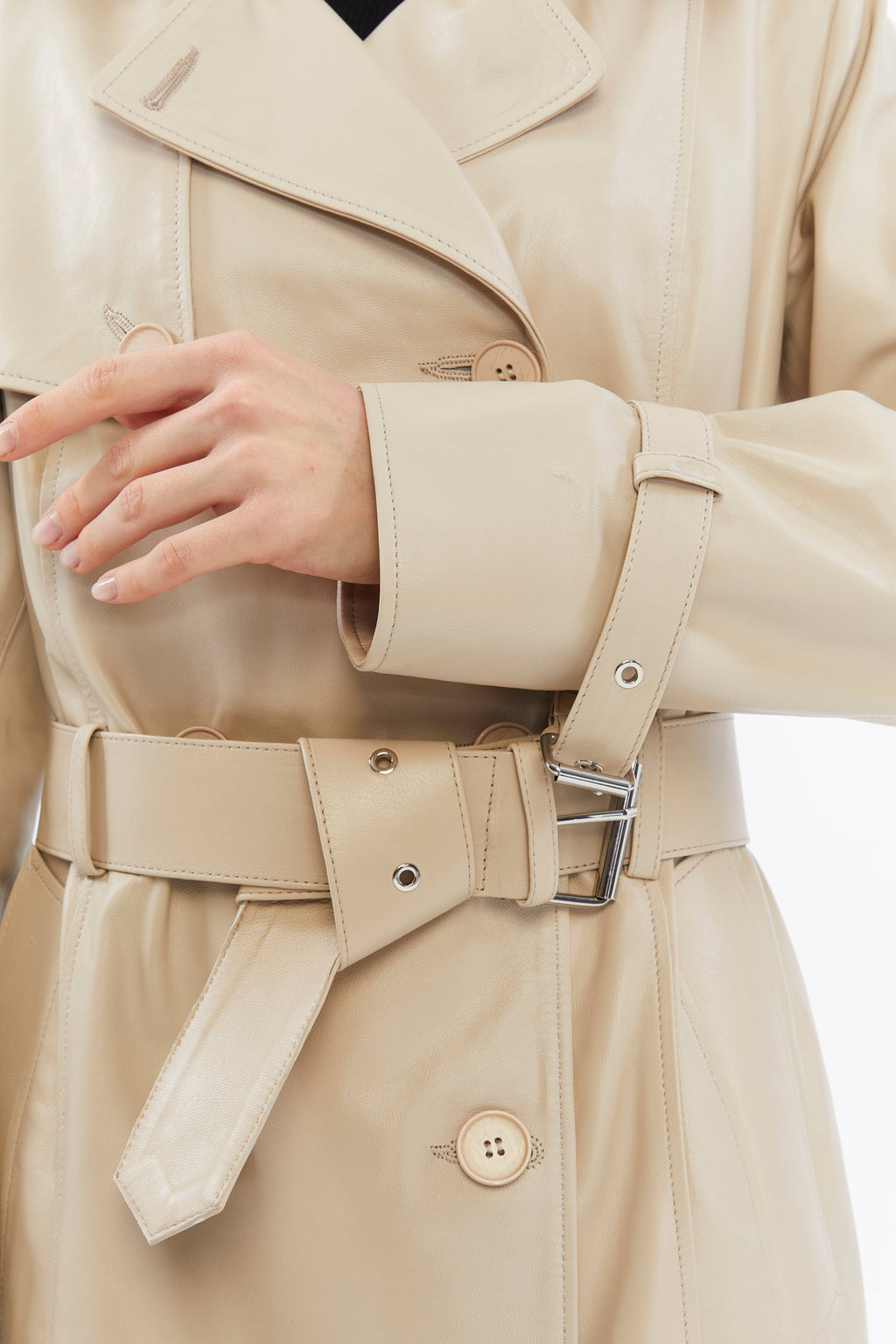 Soho Leather Trench Coat