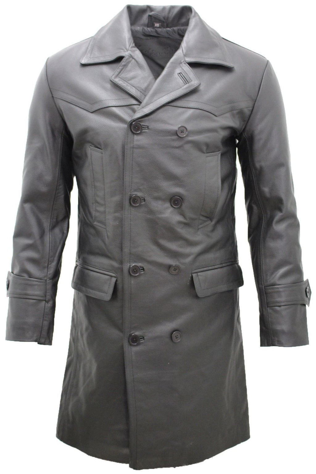 Mens Cowhide Leather Peacoat-Dortmund