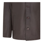 Men’s 4 Button Italian Leather Blazer Jacket - Loxton