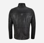 TREK Veg Tanned Leather Jacket Classic Safari Coat in Black