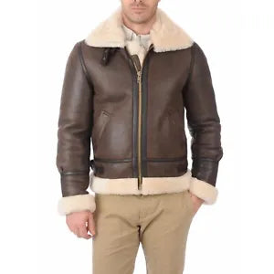 Men's Foxy Brown Shearling Leather Jacket