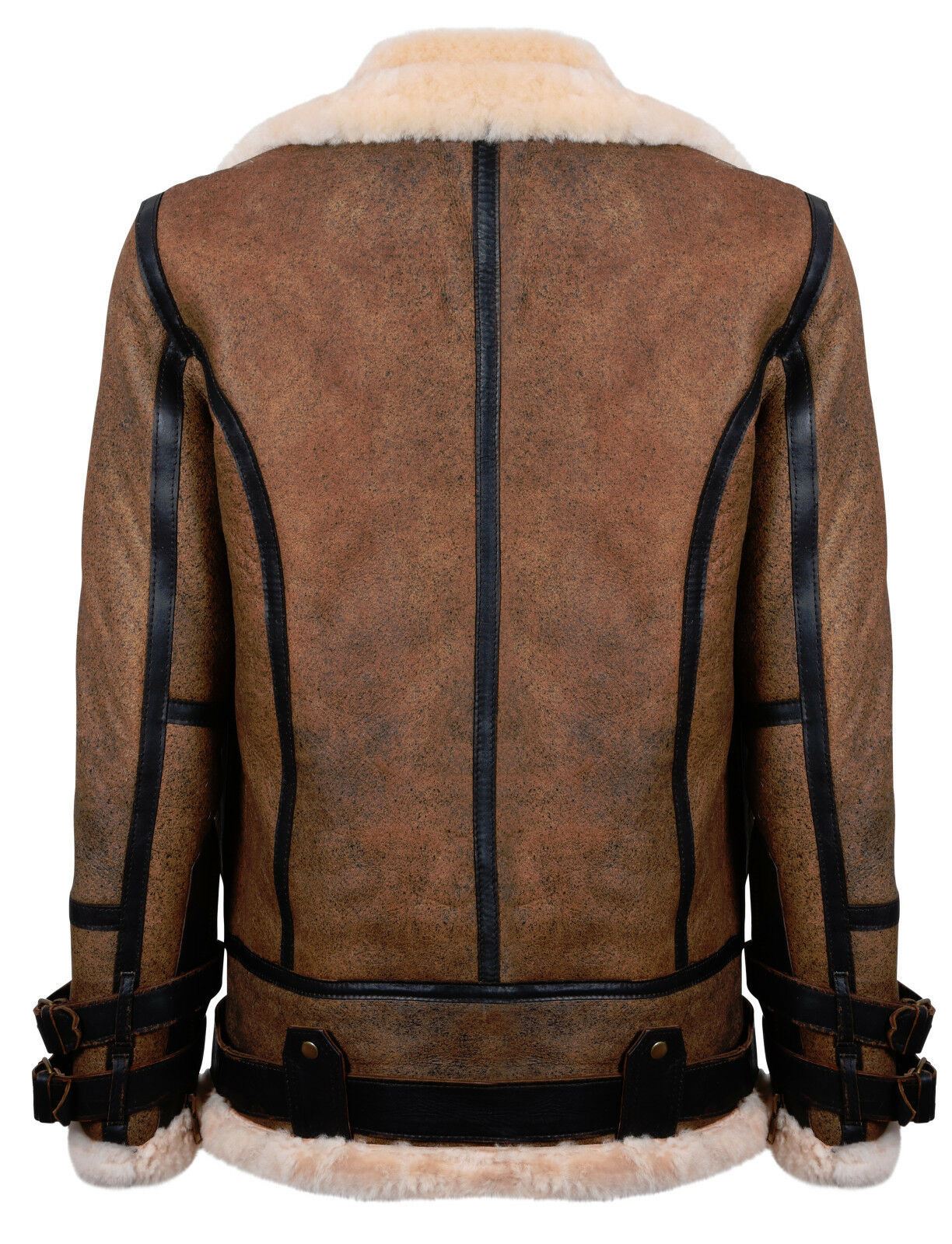 Mens Brown Vintage Pilot B3 Sheepskin Jacket- KNOXVILLE