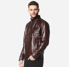 WANSFORD Men's Leather Racer Jacket Premium Leather Jacket