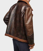 Men’s Dark Brown Shearling Leather Jacket