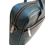 Army Green Leather Laptop Bag