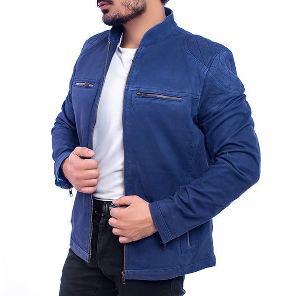 Classic Blue Suede Jacket
