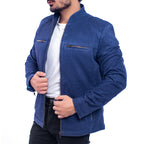Classic Blue Suede Jacket