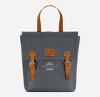 Grey Vintage Leather Backpack  iPad Friendly Shoulder Bag