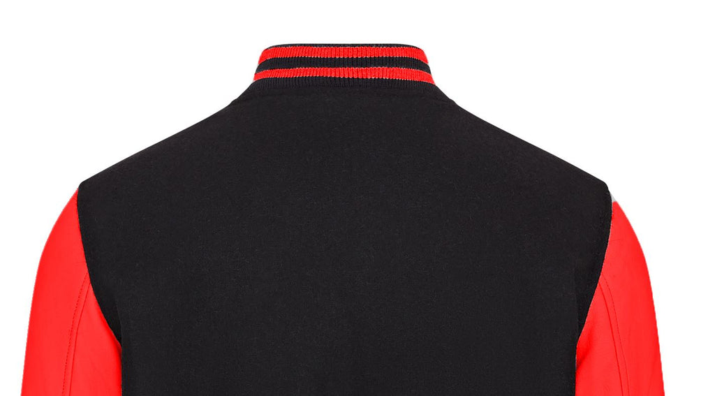 Letterman Baseball Wool Leather Varsity Bomber Jacket - Genoa