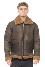 Mens Antique B3 Sheepskin Jacket-Aviles
