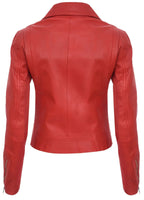 Womens Smart Leather Biker Jacket-Matlock