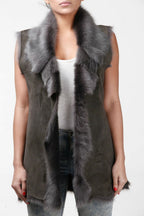 Women's Toscana Sheepskin Long Gilet-Sorocaba