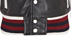 Kids Letterman Leather Varsity College Bomber Jacket 3-13 yrs