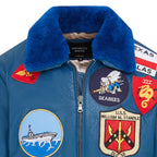 Mens Top Gun A2 Leather Bomber Jacket-San Diego