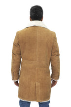Mens Warm Sheepskin Trench Coat-Managua