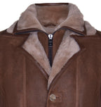Mens Warm Shearling Sheepskin Leather Coat-Florence