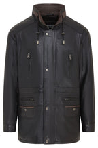Mens Soft Italian Leather Parka Coat-Winnipeg