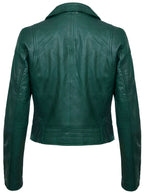 Womens Classic Leather Brando Biker Jacket-Loughton