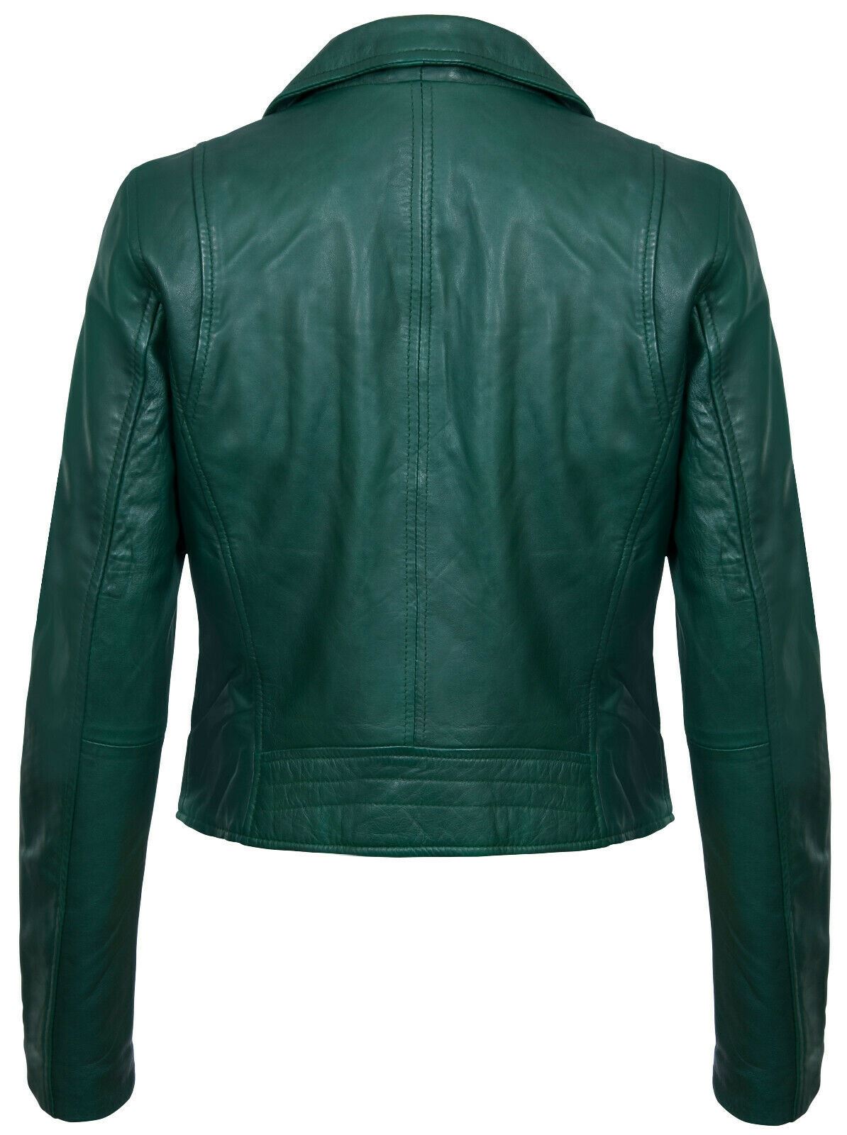 Womens Classic Leather Brando Biker Jacket-Loughton