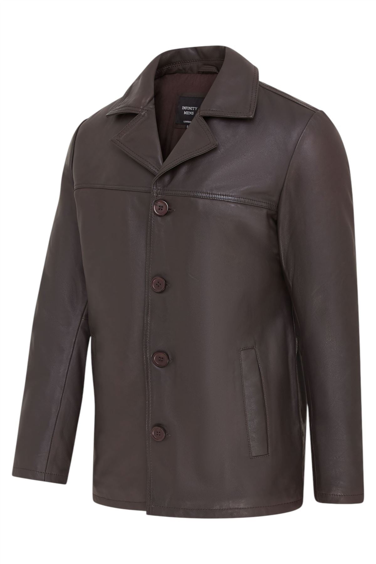 Men’s 4 Button Italian Leather Blazer Jacket - Loxton