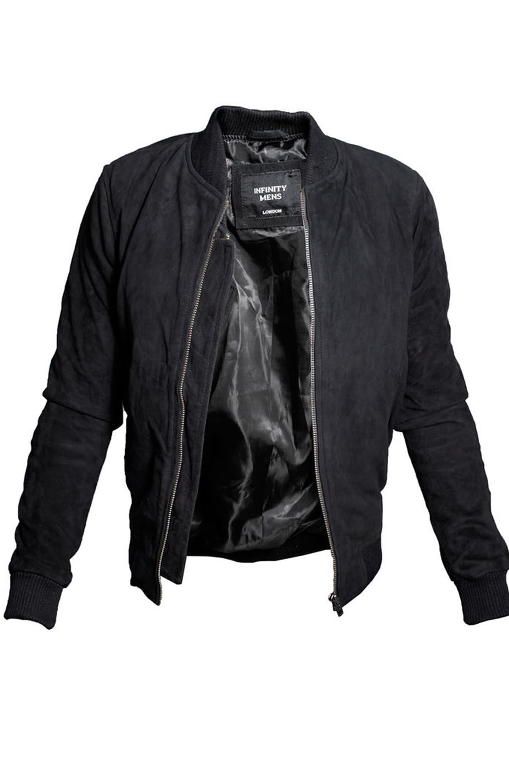 Mens Retro Goat Suede Varsity Leather Bomber Jacket-Athens