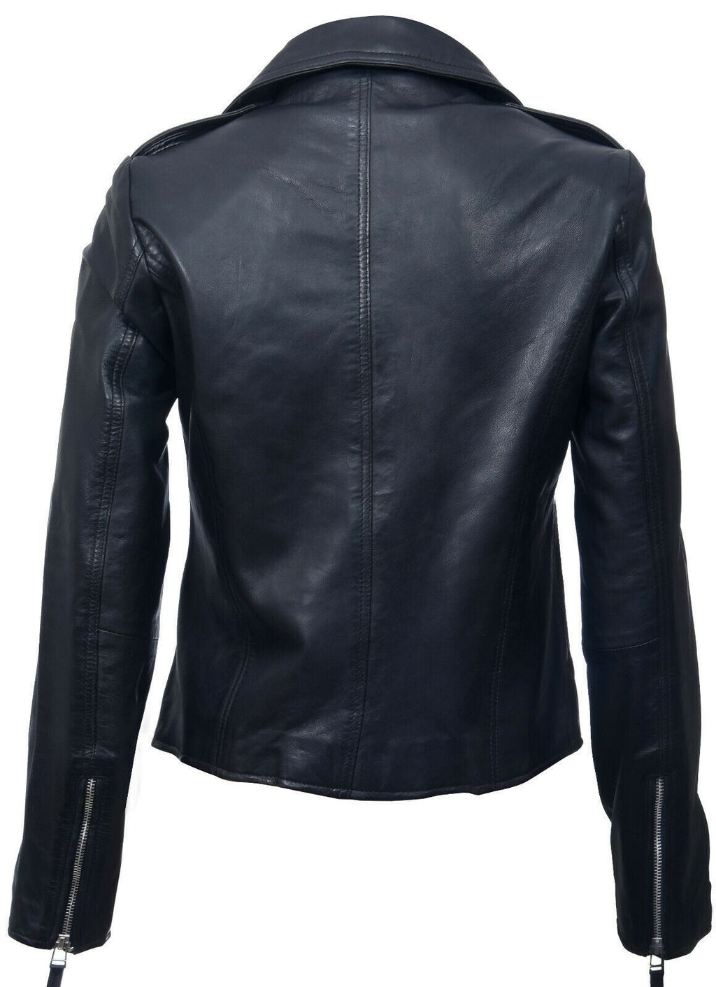Womens Smart Leather Biker Jacket-Matlock