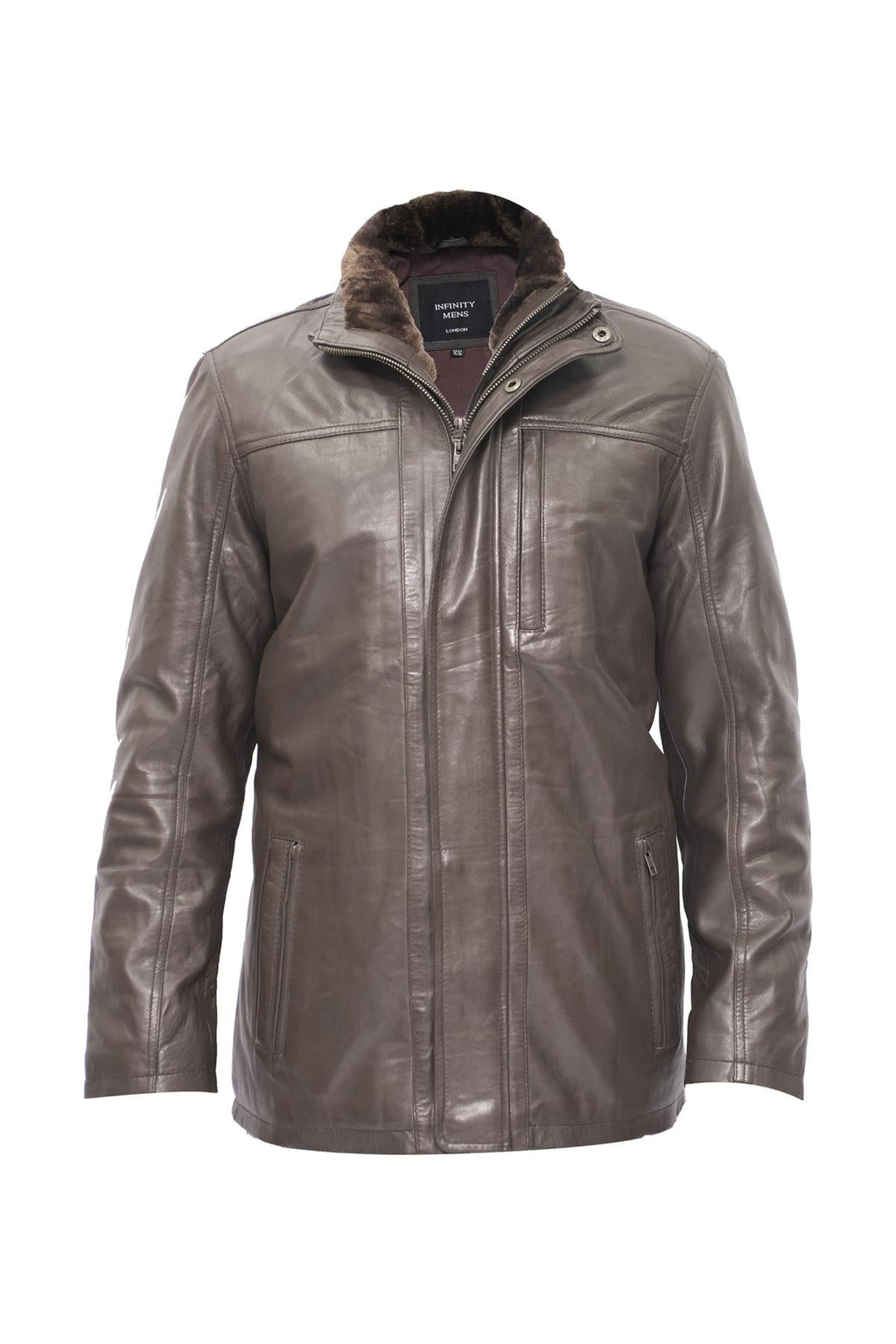 Mens Leather Mid Length Coat-Hanoi