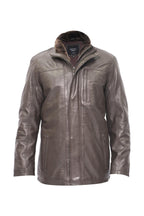 Mens Leather Mid Length Coat-Hanoi