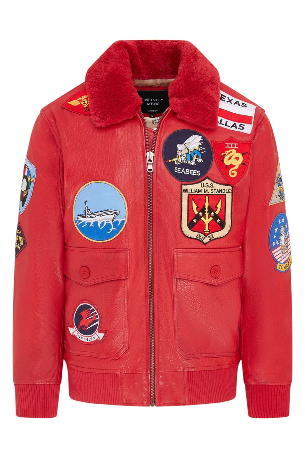 Mens Top Gun A2 Leather Bomber Jacket-San Diego