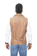 Mens Smart Classic Leather Waistcoat-Bristol