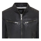 Men's Modern Classic Leather Quilted Biker Jacket - Derry