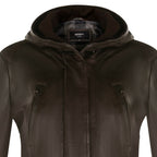 Womens Mid Length Hooded Parka Jacket-Oakengates