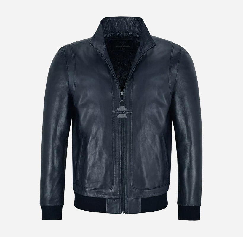 RODERICK Classic Leather Bomber Jacket for Men