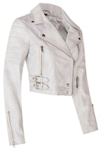 Womens Brando Cropped Leather Jacket-Longtown