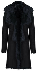 Womens Toscana Sheepskin Suede Trench Coat-Tbilisi