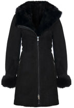 Ladies Suede Merino Sheepskin Coat-Samara