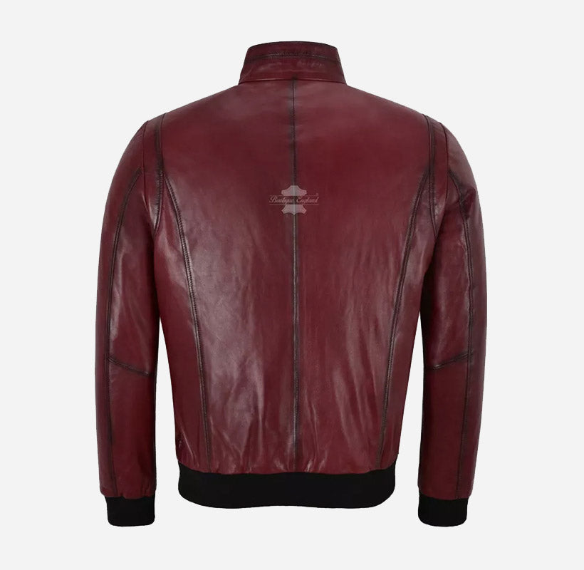 RODERICK Classic Leather Bomber Jacket for Men